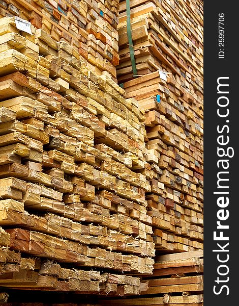 Stack Of Timber Wood