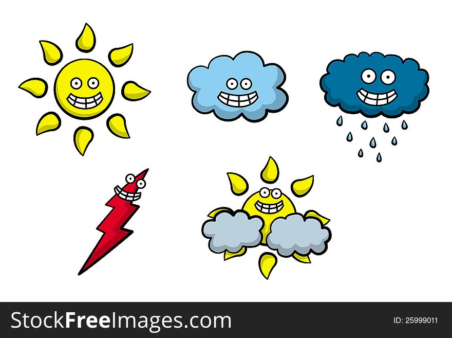 Happy weather icons