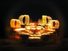 Carnival Ride At Night Royalty Free Stock Images Carnival Ride At Night Royalty Free Stock Images