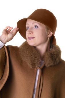 Lady In Hat Stock Image