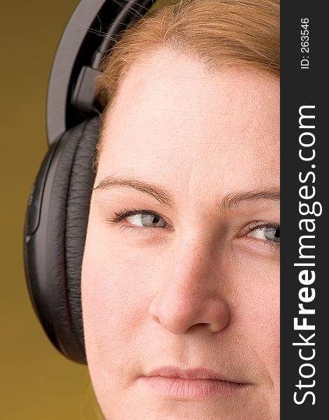 Woman with headphone