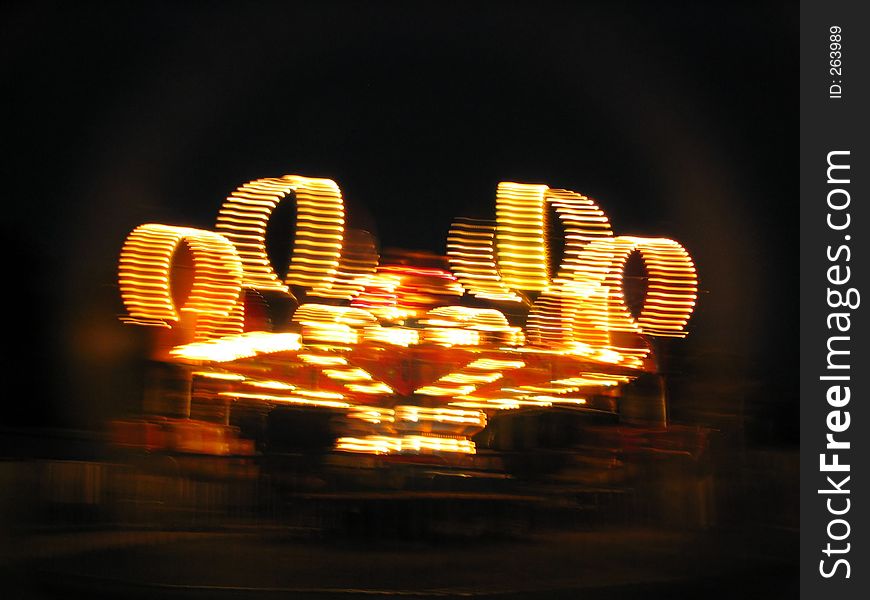 Carnival ride at night