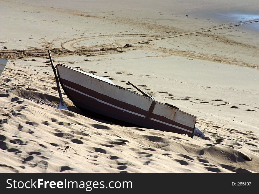 Fishing boat on shore