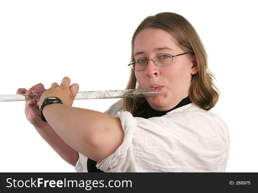 Student Playing Flute