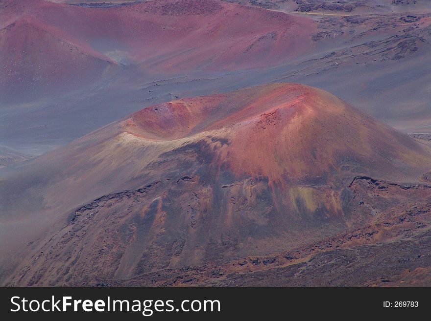 A Red mountain - Hawaii. A Red mountain - Hawaii