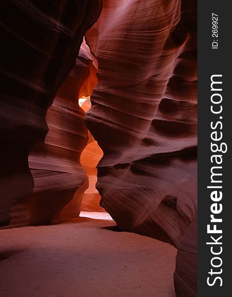 Antelope slot canyon near Page Arizona. Antelope slot canyon near Page Arizona