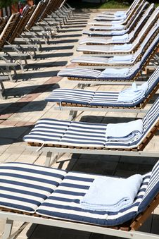 Beach Deckchairs Royalty Free Stock Images Beach Deckchairs Royalty Free Stock Images