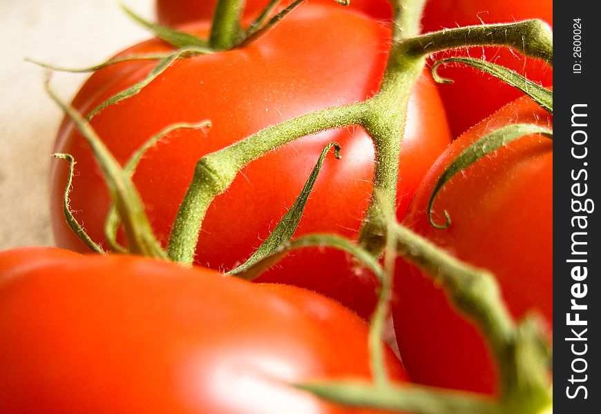 Close up shot of tomatos