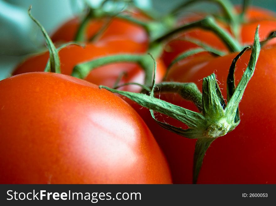 Close up shot of tomatos