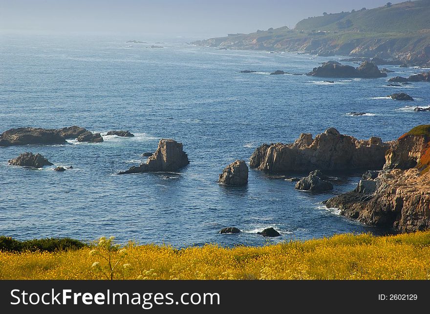 The California coast by Big Sur