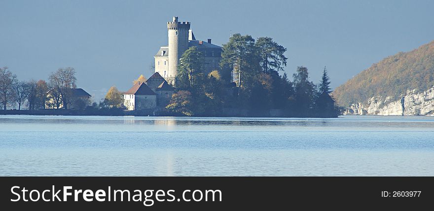 Old Castle on the lake of Annecy (France)