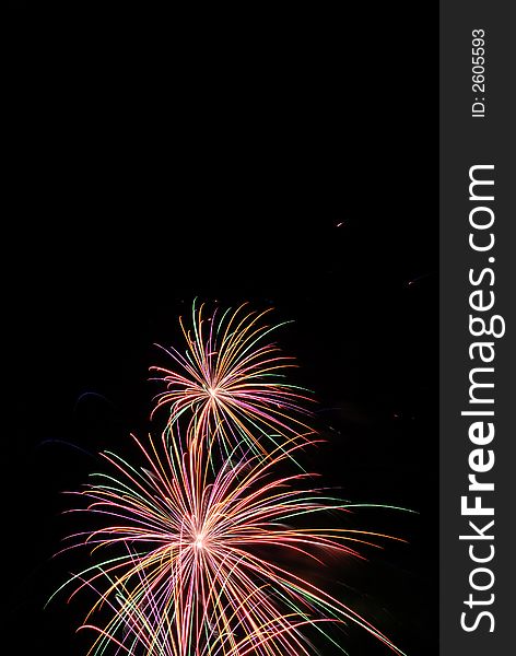 Fireworks, celebratory, bright and night salute