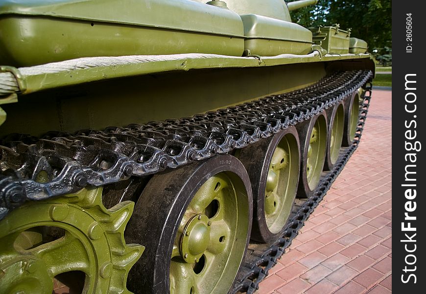 Militay machinery caterpillar trck closeup. shallow dof. Militay machinery caterpillar trck closeup. shallow dof