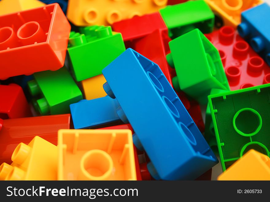Photo of toy - colorful bricks. Photo of toy - colorful bricks