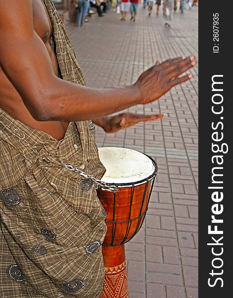 Street performing drummer, music, men. Street performing drummer, music, men
