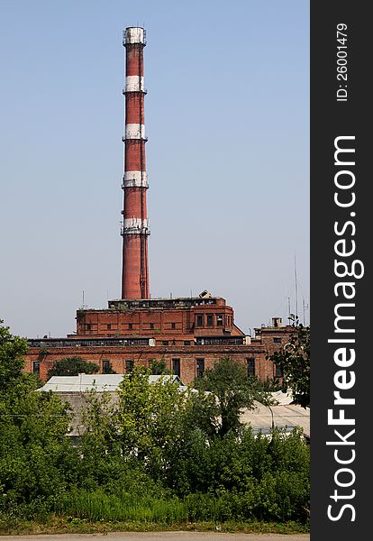 Pipe of old unworking factory. Pipe of old unworking factory