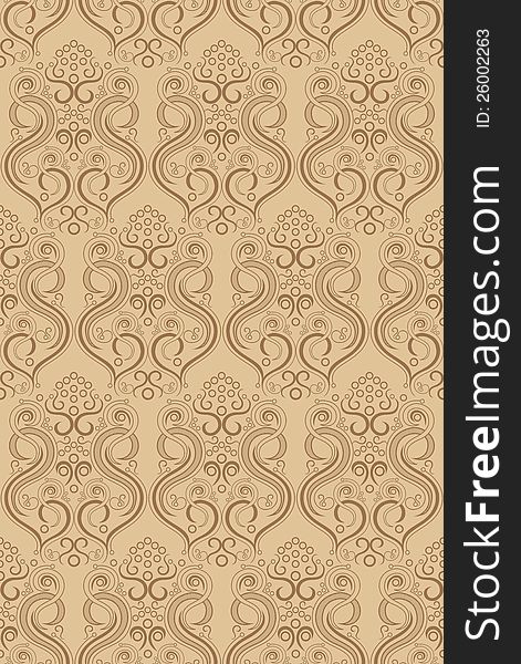 Traditional look Seamless damask wallpaper for designing and printing