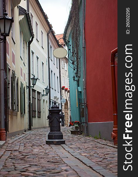 Architecture of the old town of Riga