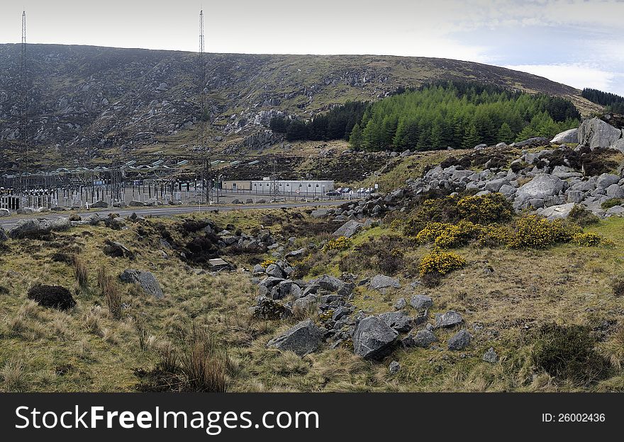 Turlough Hill Power Station. Electricity Supply Board station located in the remote countryside of County Wicklow