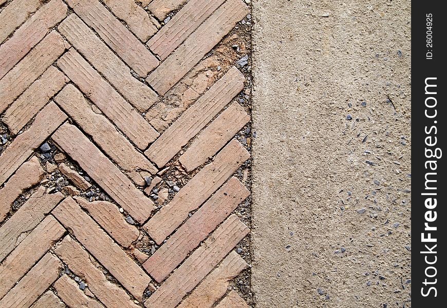 Herringbone brickwall and Stone bract pattern