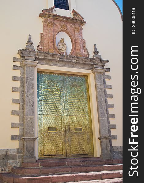 Colored Iron catholic church gate