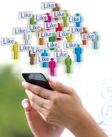 Hand Using Smart Phone Stock Images