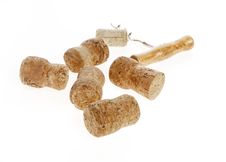 Wine Corks And A Corkscrew Separately Stock Photos Wine Corks And A Corkscrew Separately Stock Photos