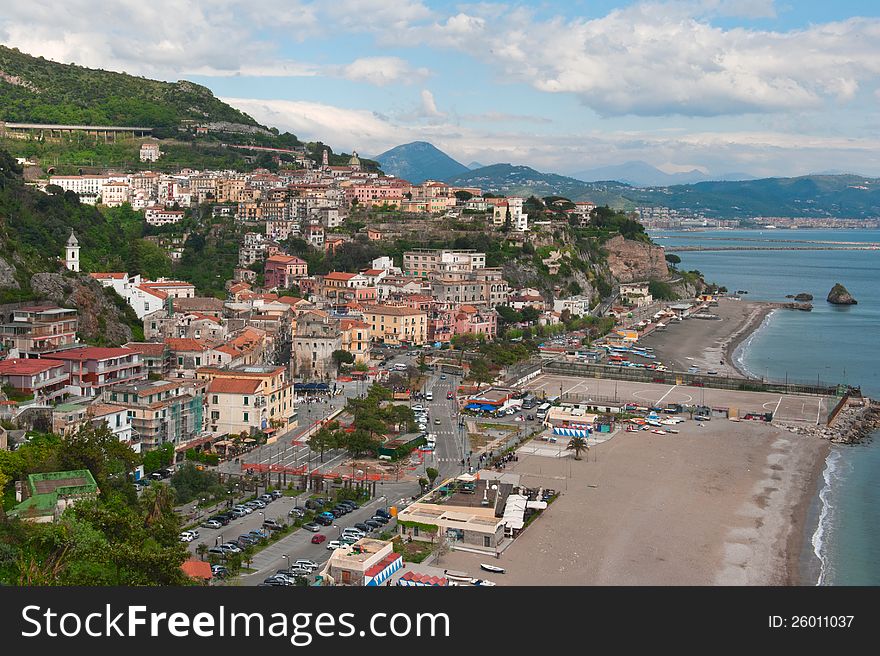 Panoramic view of Vietri sul Mare