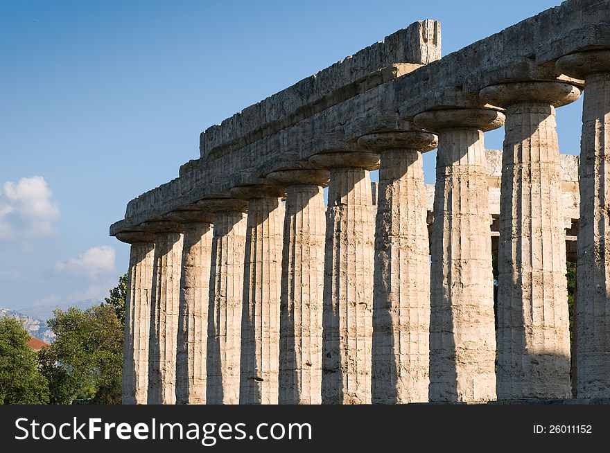 Temples of Paestum columns Valley