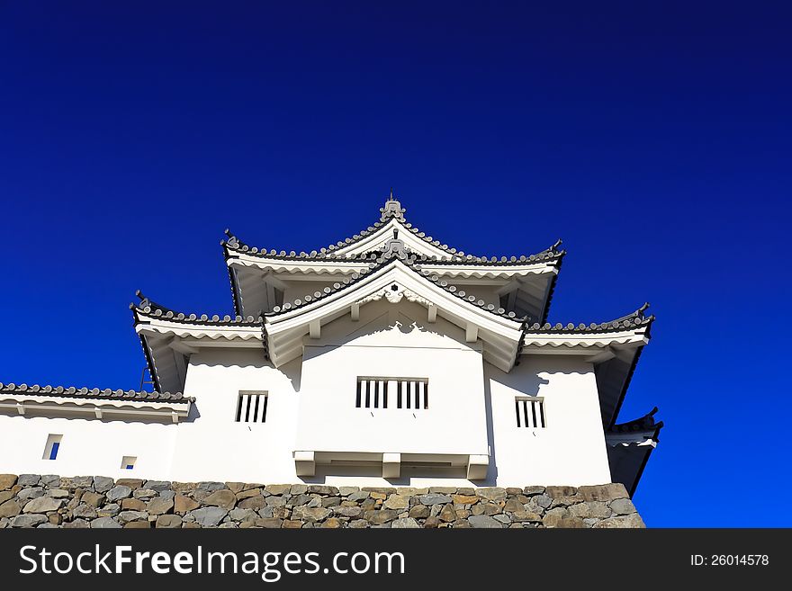 Maizuru or Kofu castle under blue sky, Japan. Maizuru or Kofu castle under blue sky, Japan.