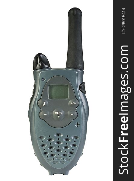 A walkie-talkie on a white background