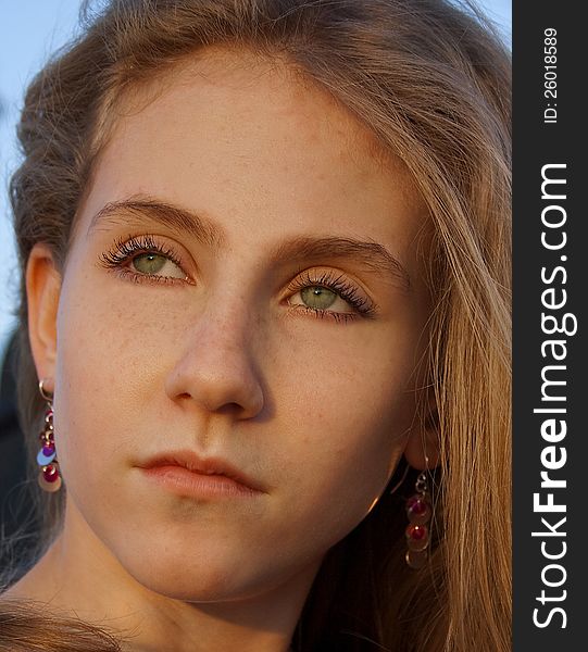 Green Eyed Young Woman