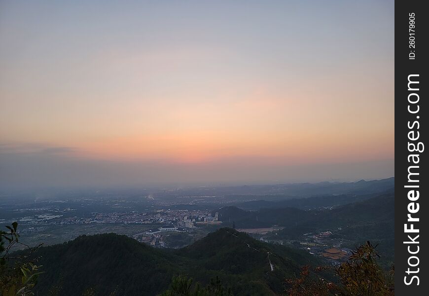 Mountain View, Beautiful Sunset, Jinhua