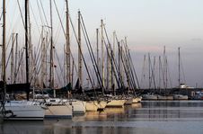 Marina, Sailing Yachts Stock Photo