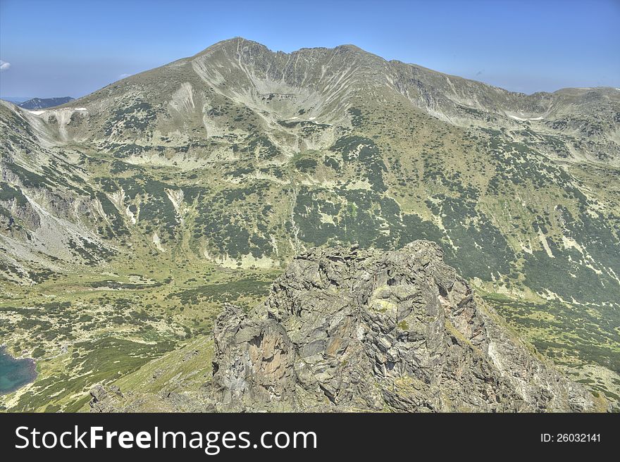 A beautiful Musala peak in Rila mountain. A beautiful Musala peak in Rila mountain