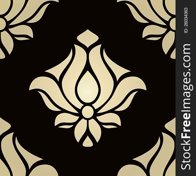 Elegant retro motif wallpaper design. Elegant retro motif wallpaper design