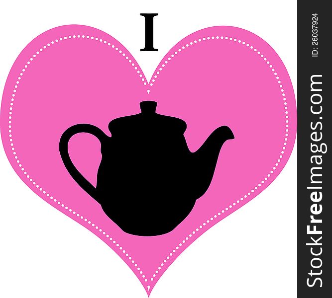 I love tea with cute heart and polka dots.