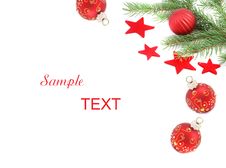 RED CHRISTMAS BAUBLES Royalty Free Stock Photo RED CHRISTMAS BAUBLES Royalty Free Stock Photo