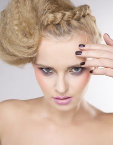 Young Pretty Woman With Beautiful Blond Hairs Royalty Free Stock Photo Young Pretty Woman With Beautiful Blond Hairs Royalty Free Stock Photo