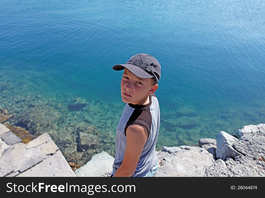 Portrait Of A Boy Wearing A Cap