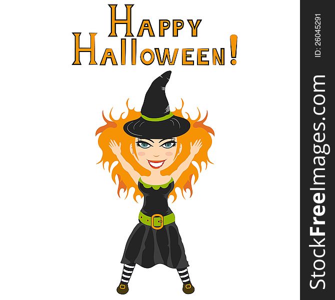 Vector halloween witch