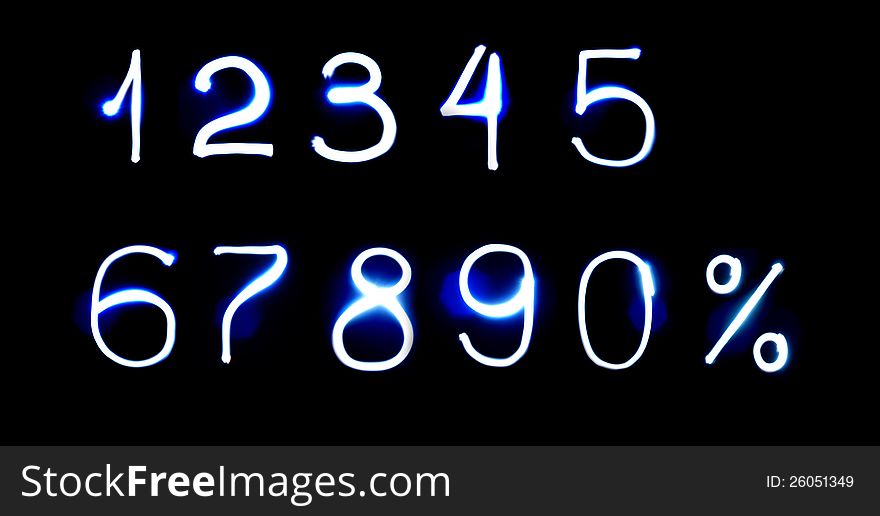 All Numbers made from the light