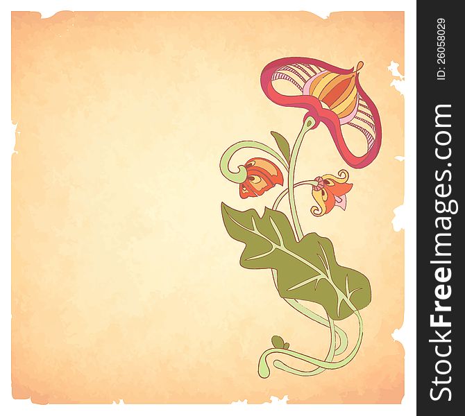 Vector colorful flower background for design, editable. Vector colorful flower background for design, editable