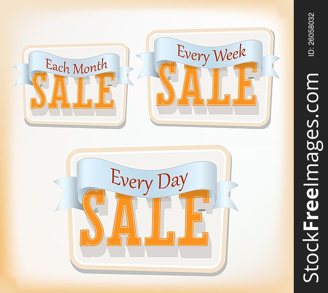 Discount Labels. Vector