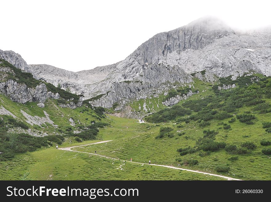 High mountain region at Italy's San Bernhardino mountain pass road