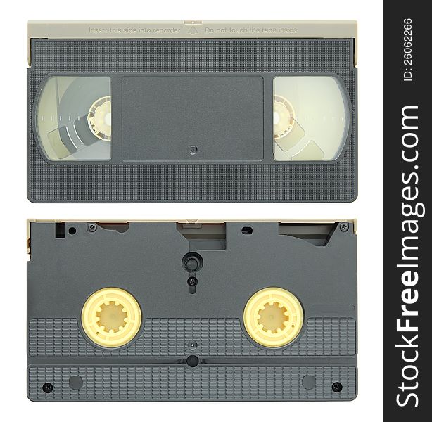 Video tape cassette isolated