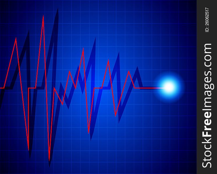 Abstract heart beats cardiogram illustration. Abstract heart beats cardiogram illustration