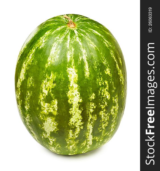 One watermelon on white background
