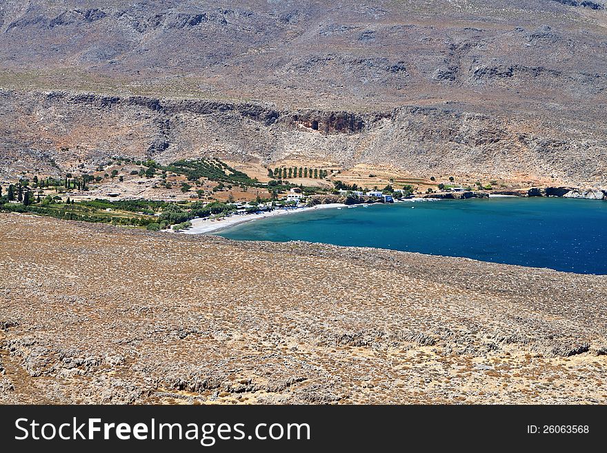 Scenic beach at Crete island, Greece