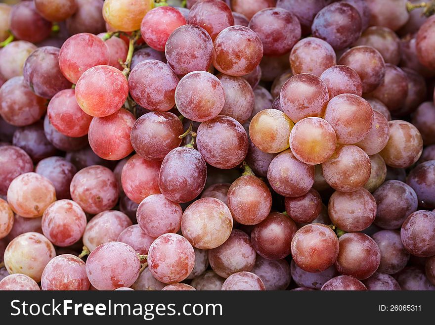 Closeup background of Red grapes